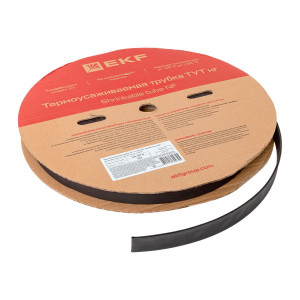 Термоусаживаемая трубка ТУТ нг 25/12,5 черная рулон PROxima tut-25-b