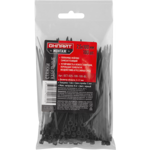 Хомут 90 310 OCT-025-100-100-BL (уп.100шт) 90310