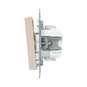 Механизм выключателя, одноклавишный, проходной, кремовый Эпика EKF UP1-SWI-11