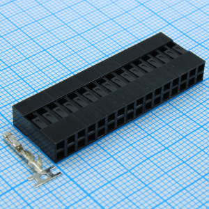 DS1071-2X16FCB, Вилка на плату 2х16 контактов шаг 2.54 мм