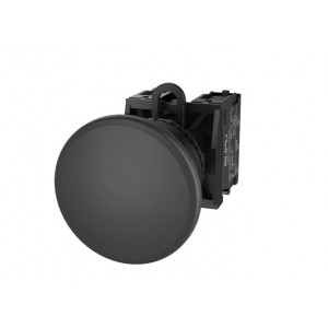 Кнопка грибовидная (черная) TS2010-0FM60, Кнопка грибовидная, без блокировки, без подсветки, пластиковое переднее кольцо, без контактной группы, диаметр головки кнопки 40 мм, диаметр посадочного отверстия: 22 мм, цвет: черный
