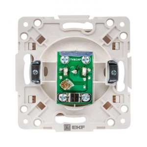 Розетка телевизионная TV 1-м Стокгольм 5-862МГц 75Ом механизм бел. PROxima EYA00-027-10