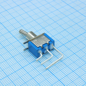 MTS-102-C4, Тумблер ON-ON 1 группа контактов 3А, 250В угловой на плату вертикальный