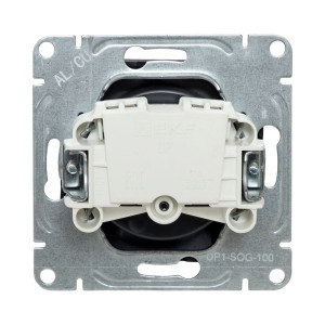 Механизм розетки, 16А, без заземления, без шторок, графит Эпика EKF UP1-SOG-100