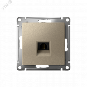 Розетка телефонная 1-м СП AtlasDesign RJ11 механизм шампань SE ATN000581
