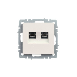 BRITE Розетка компьютерная двойная кат.5E RJ45 РК10-2-БрЖ жемчуг BR-K20-1-K36