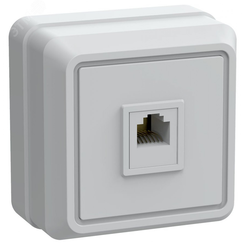 Изображение товара Розетка телефонная 1-м ОП Октава РТ20-Об IP20 белый IEK