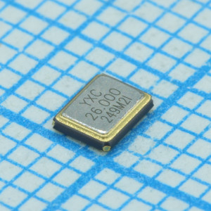 X322526MMB4SI, Резонатор кварцевый 26МГц, 10/20ppm, 10пФ, SMD 3.2х2.5х0.8мм, -40...+85°C