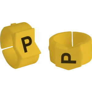 brd333625, SCNG-45-P клипсы жёлтые, 50шт/упак, для провода 11,2-15,0мм диаметра, легенда P