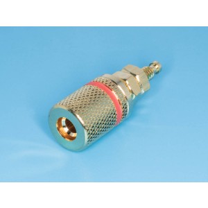 BPA-1R, Клемма на приборный блок 4мм, позолоченная, красная