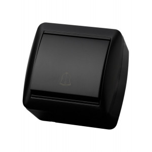 Кнопка звонковая открытой установки IP44 6А графит "Селигер" SQ1818-0316