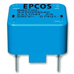 B82720A2301N040, Синфазный дроссель двухобмоточный 12мГн 10кГц 300мА 1.1Ом монтаж в отверстие автомобильного применения коробка