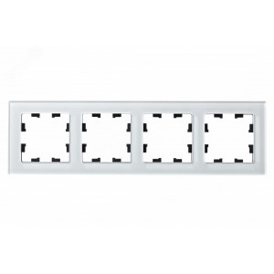Рамка 4-м AtlasDesign Nature стекло бел. SE ATN320104