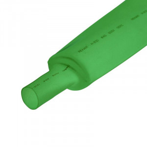 Трубка термоусадочная ТУТ нг 40,0/20,0 зеленая, термоусаживаемая трубка в метровой нарезке, не поддерживает горение