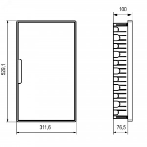 Щиток 36 мод встраиваемый FRAME ЩРв-П-36, белый, с белой дверцей, с 4  шинами PEN (2шт на 8 отв. и 2шт на 10 отв.) F36B1WW DKC F36B1WW