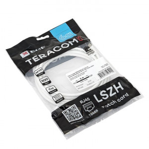 Патч-корд TERACOM CS Cat.6A экранированный S/FTP оболочка LSZH белый (3,0м) TRCS-6ASF-LSH-3M-WH