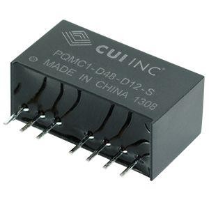PQMC1-D48-S5-S, Преобразователи постоянного тока в постоянный с изоляцией dc-dc isolated, 1 W, 36 75 Vdc input, 5 Vdc, 200 mA, single regulated output, SIP