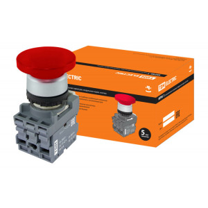 Кнопка грибовидная МРМ1-10R в сборе d40мм 1з+1р красная SQ0747-0029