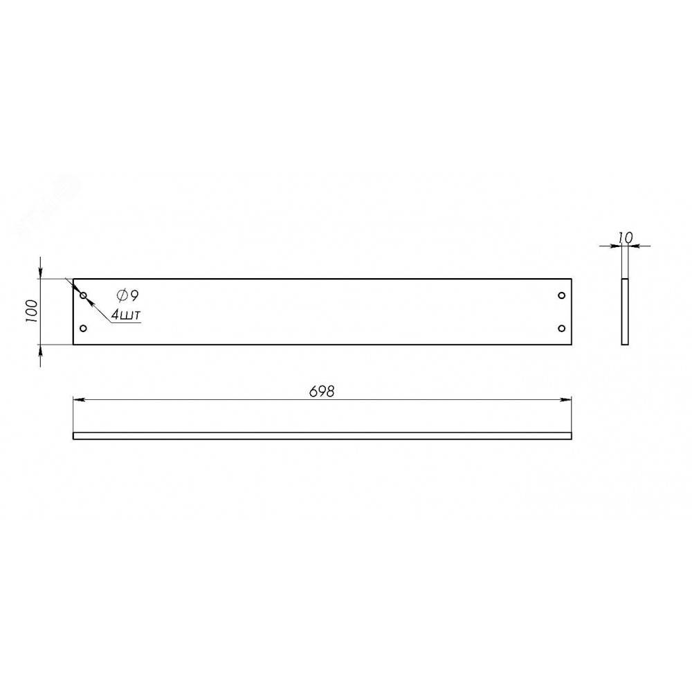 Изображение товара Изолятор опорный перфорированный 800 мм DKC R5BBSD08 для электромонтажа