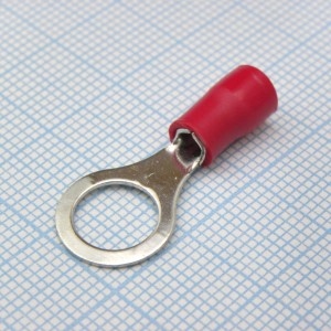 RV2-8  Red, наконечник кабельный кольцевой с изоляцией d=8.4мм, сеч. пров.1.5-2.5мм2