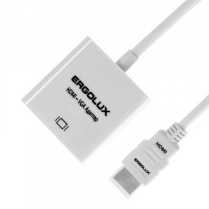 Переходник VGA-HDMI+AUX ELX-VA01P-HDMI комплект пластик пакет бел. 15297