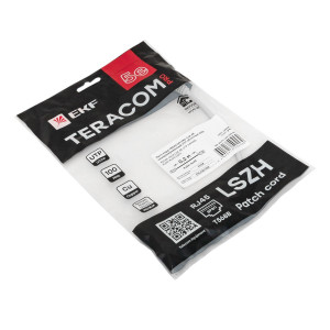 Патч-корд кат.5E UTP неэкранир. LSZH сер. 0.2м TERACOM PRO TRP-5EUTP-LSH-02M-GY