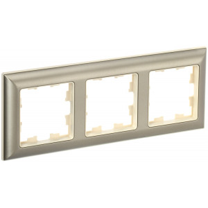 BRITE Рамка 3-мест. РУ-3-Бр беж./шамп. BR-M32-12-3-K10