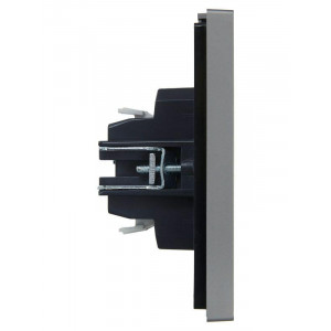 FORTE&PIANO Выключатель 1-клавишный 10А FP501 сталь IEK FP-V10-0-10-1-K46