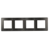 Рамка для розеток и выключателей Серия 12 12-5104-12 на 4 поста, Сатин, графит Б0052535
