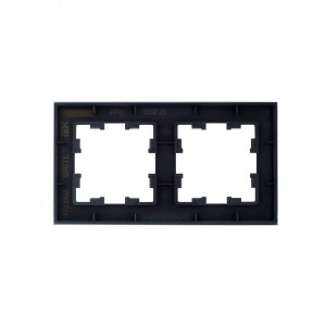 Рамка 2-м BRITE РУ-2-2-БрД стекло дым. BR-M22-G-K30