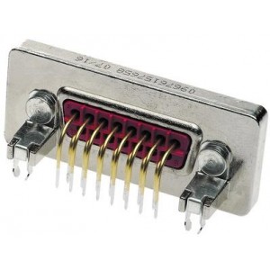 09676507658, Стандартные соединители D-Sub  DSUB IP67 ML ANG PCB 50P S4 MET FRAM