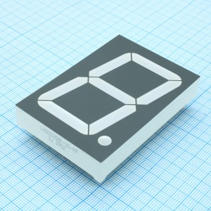 LSD23256F-20-PF, 1 разрядный индикатор 57мм/красный/640нм/26-75мкд/ОК