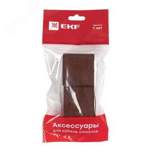 Соединитель (40х25) (4 шт) темное дерево EKF-Plast