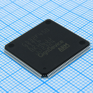 GD32F450ZIT6, Микроконтроллер 32-бит ядро ARM CortexM4F 200МГц 2048кБ Флэш-память 512кБ статическое ОЗУ шины USB, CAN питание 2.6В...3.6В -40...+85°C LQFP144