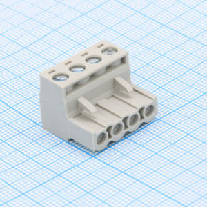 WJ2EDGK-5.0-04P-11-00A, Разъем клеммный винтовой на кабель 4 контакта шаг 5 мм
