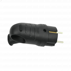 Вилка MultiSet 2К+З 16А/250В IP44 угловая каучуковая черн. SE MST1102BK