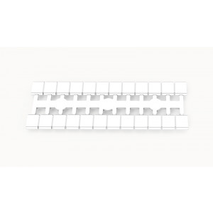 Маркировка (в кассетах) ZK5-24P-19-00Z(H), Кассета с маркировочными шильдиками, для клемм сечением 2,5 мм.кв., боковая, 24 шильдика, нанесенные символы: чистая, размер шильдика: 4,6 х 5 мм, цвет: белый