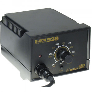 QUICK936 ESD, Паяльная станция с регулировкой температуры 200-480°C, стабильность ±1°C, 60W, есть блокировка ручки управления