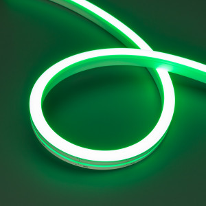 Лента герметичная MOONLIGHT-SIDE-A140-12x17mm 24V Green (8 W/m, IP67, 5m, wire x2) 038800, Гибкая герметичная лента (неон серии MOONLIGHT), сечение 12х17 мм. Светодиоды SMD 2835 140 шт/м. Цвет свечения ЗЕЛЕНЫЙ, угол излучения 115°. Мощность 8 Вт/м, питание 24 В. Класс пылевлагозащиты IP67. Размеры 5000х12х17 мм. Мин. отрезок 50 мм. Горизонтальн