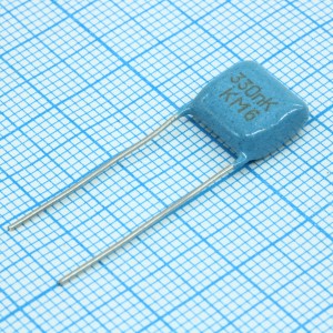 К73-17-63-0.33  10%, Конденсатор металлопленочный полиэтилентерефталатный 63В 0.33мкФ ±10%