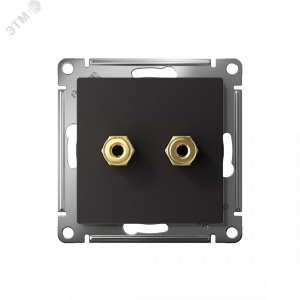 Аудиорозетка ATLASDESIGN двухместная карбон ATN001087