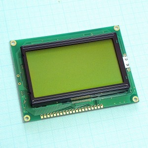 WG16080A-YYH-VZ#, ЖКИ графич, 160 x 80, контроллер LC7981, STN Positive, LED, желто-зеленый, 5 В