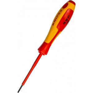 Отвертка для винтов со шлицевой головкой KN-982025, Отвертка шлицевая 2,5x75 с изолированной многокомпонентной рукояткой, испытанной на соответствие нормам VDE