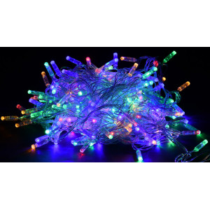 Гирлянда "Нить" 10м 100LED RGB IP44 провод прозр. 230В с контроллером 8 режимов LGDU111-3-100-10-T-S-44