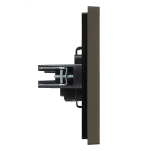 Розетка 1-м СП FORTE&PIANO FP318 10А без заземл. без защ. шторок винт. крепл. сер. IEK FP-R10-10-K03