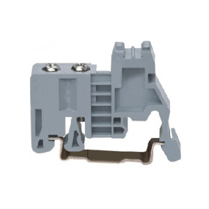 Концевой стопор 215204, Концевой стопор, тип зажима: винт, материал: пластик, ширина: 9,4 мм, цвет: серый, тип монтажа: DIN35