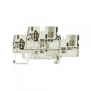 Этажная клемма WKFN 2,5 E/F/P, Этажная клемма, 2 этажа, для подключения разъема, тип фиксации провода: пружинный, номинальное сечение: 2,5 мм кв., 32A, 500V, ширина: 5 мм, цвет: серый, тип монтажа: DIN35