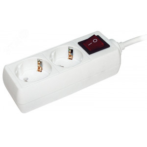 Удлинитель 2х3м с заземл. 16А IP20 У02К 2P+PE 250В 3х1 с выкл. WYP10-16-02-03-ZK-N