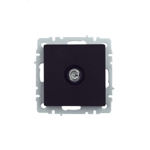 BRITE Розетка TV проходная РТВ10-0-БрЧ черный BR-A10-P-K02