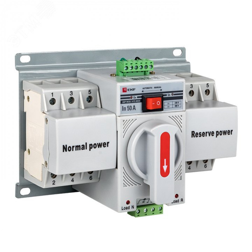 Изображение товара Автоматическое устройство ввода резерва АВР МСB 50А 3Р 400В EKF PROxima